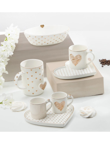 TETE A TETE AMORE MIO CUORI NEW BONE CHINA | Brandani