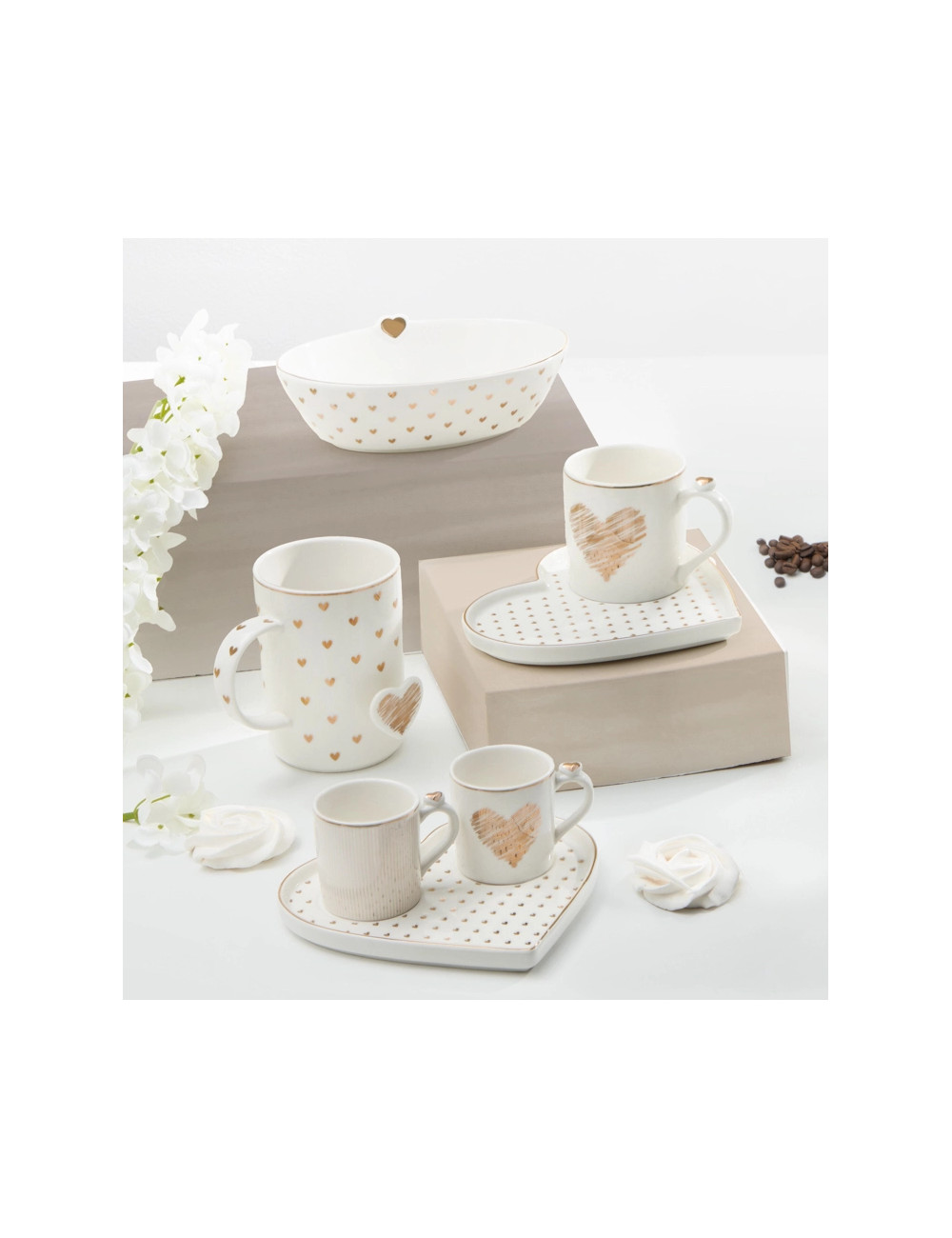 TETE A TETE AMORE MIO CUORI NEW BONE CHINA | Brandani