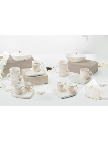 TETE A TETE AMORE MIO RIGHE NEW BONE CHINA | Brandani