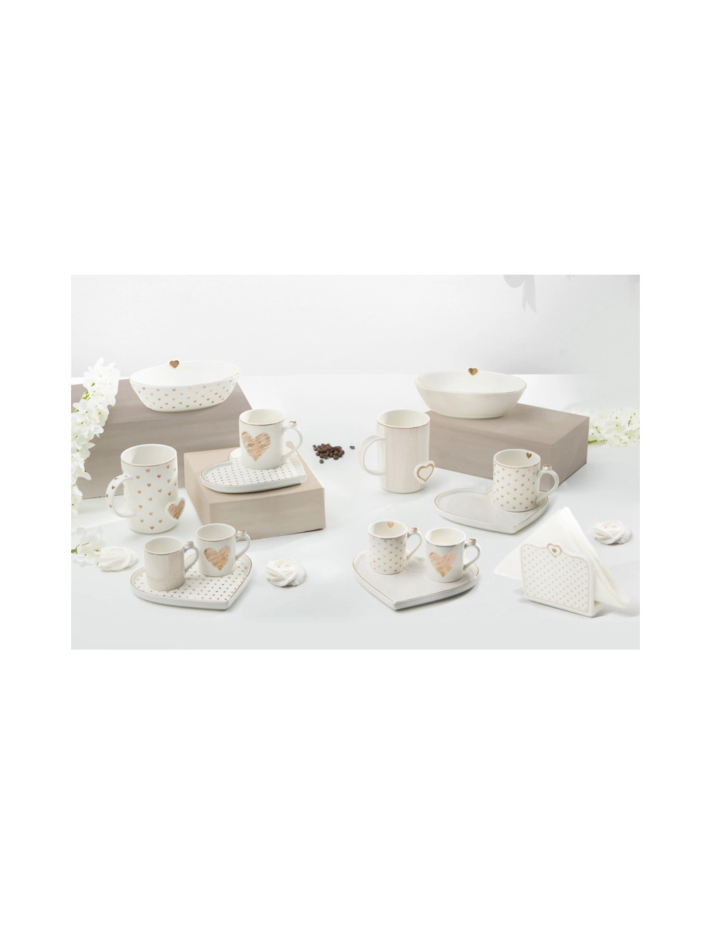 TETE A TETE AMORE MIO RIGHE NEW BONE CHINA | Brandani