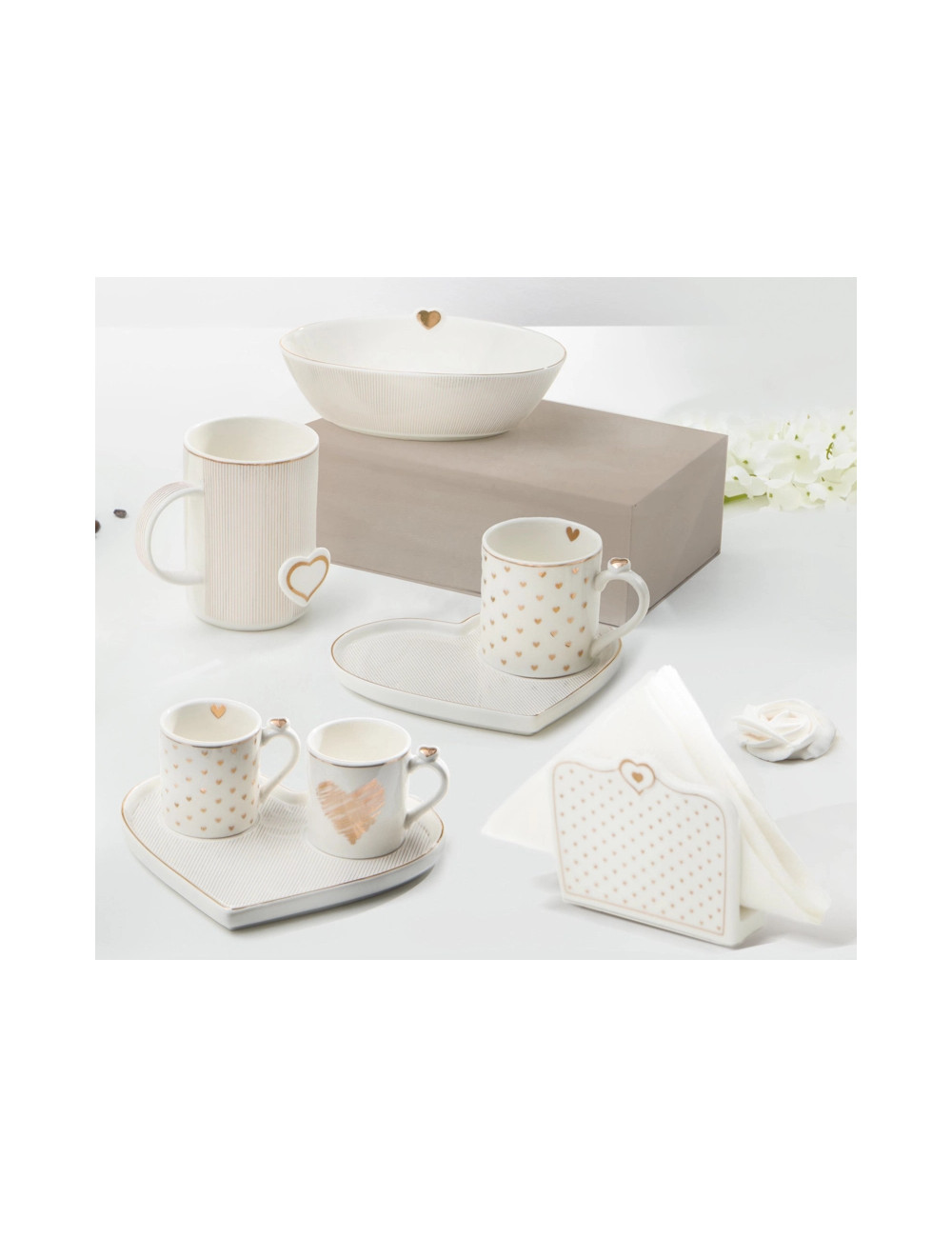 TETE A TETE AMORE MIO RIGHE NEW BONE CHINA | Brandani