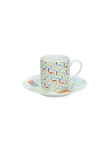 TAZZINA CAFFE' ARIA SET 2 PZ NEW BONE CHINA  | Brandani