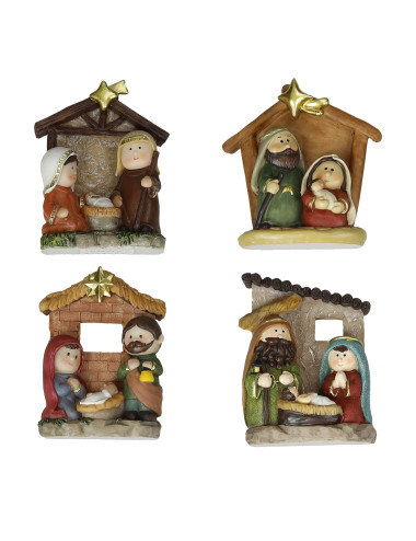 NATIVITY ASS.THEMES RESIN 12 PC DISPLAY | Brandani