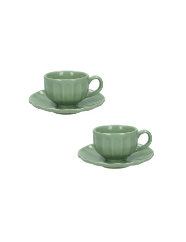 TAZZINA CAFFE' CALIPSO SALVIA SET 2 PZ STONEWARE | Brandani