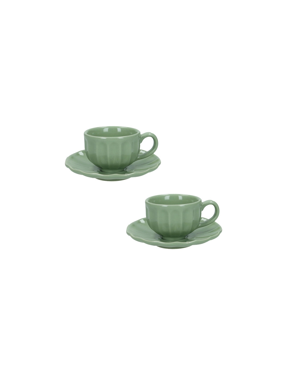 TAZZINA CAFFE' CALIPSO SALVIA SET 2 PZ STONEWARE | Brandani