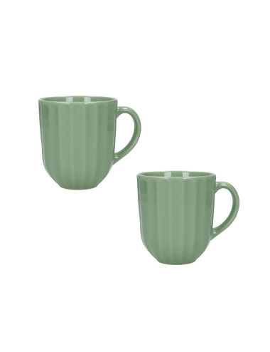 MUG CALIPSO SALVIA SET 2 PZ STONEWARE | Brandani