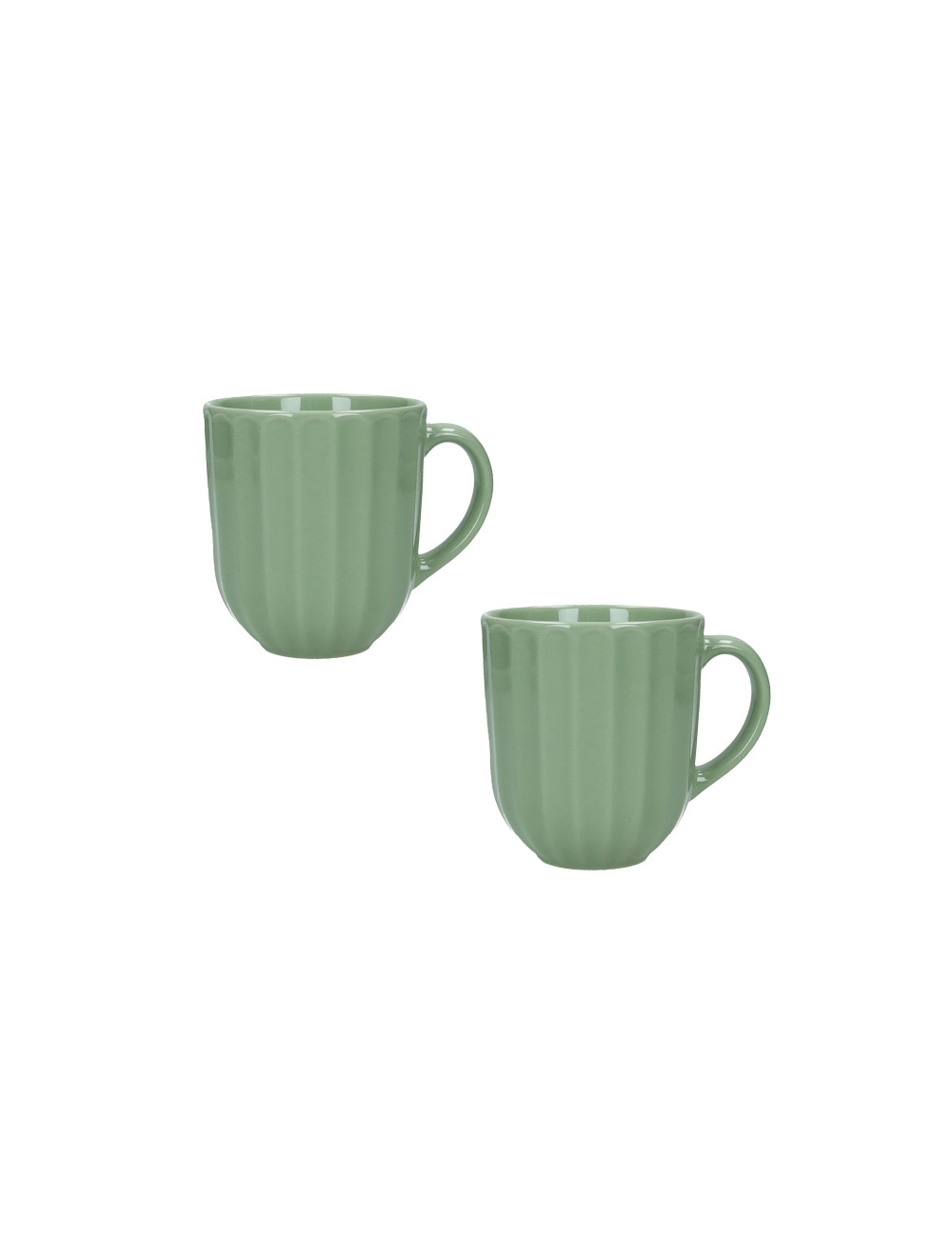 MUG CALIPSO SALVIA SET 2 PZ STONEWARE | Brandani