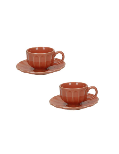 TAZZINA CAFFE' CALIPSO ARANCIONE SET 2 PZ STONEWARE | Brandani