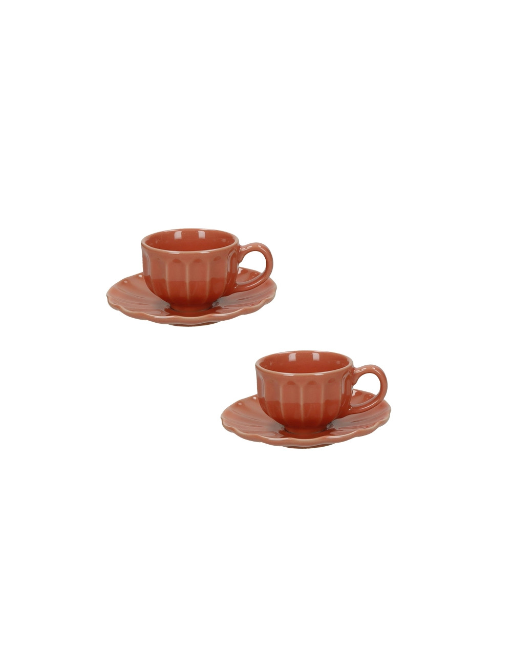 TAZZINA CAFFE' CALIPSO ARANCIONE SET 2 PZ STONEWARE | Brandani