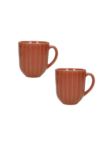 MUG CALIPSO ARANCIONE SET 2 PZ STONEWARE | Brandani