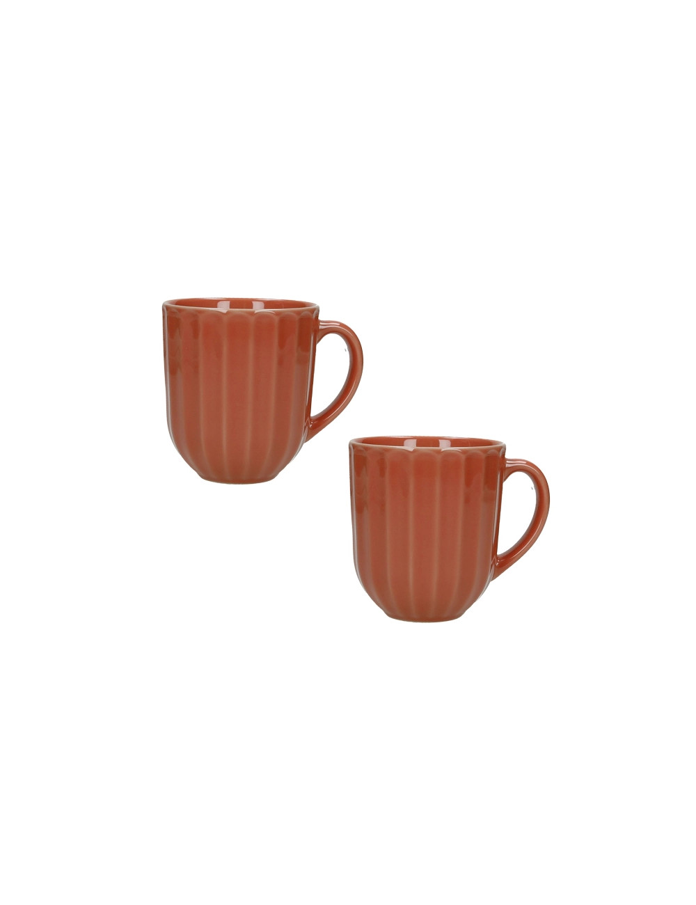 MUG CALIPSO ARANCIONE SET 2 PZ STONEWARE | Brandani