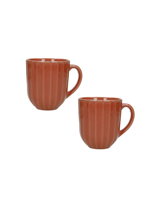 MUG CALIPSO ARANCIONE SET 2 PZ STONEWARE | Brandani