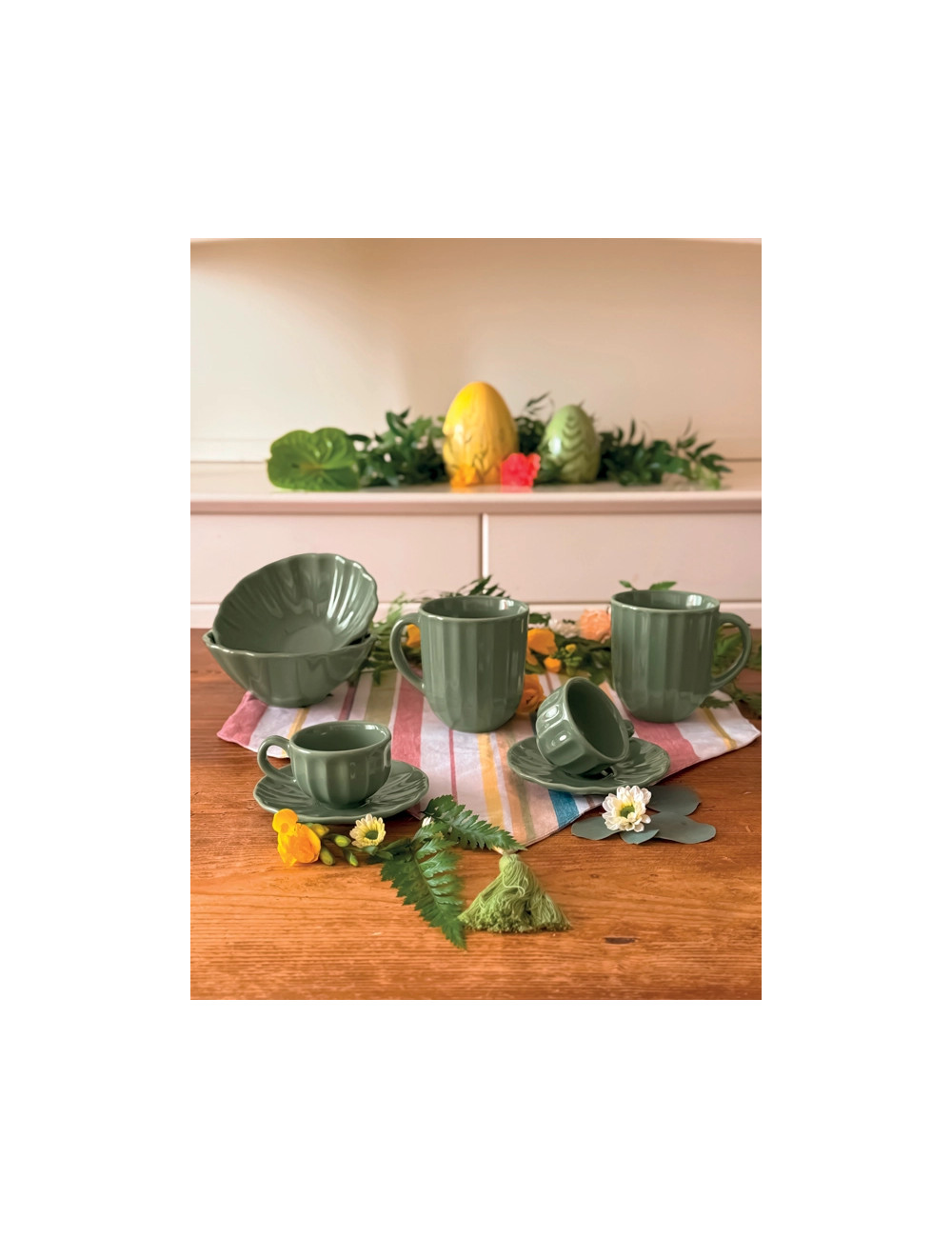 CIOTOLA CALIPSO MENTA SET 2 PZ STONEWARE | Brandani