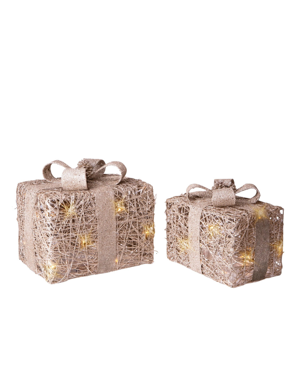 PACCHI DONO CHAMPAGNE SET 2 PZ C/30 LED | Brandani PACCHI DONO CHAMPAGNE SET 2 PZ C/30 LED | Brandani