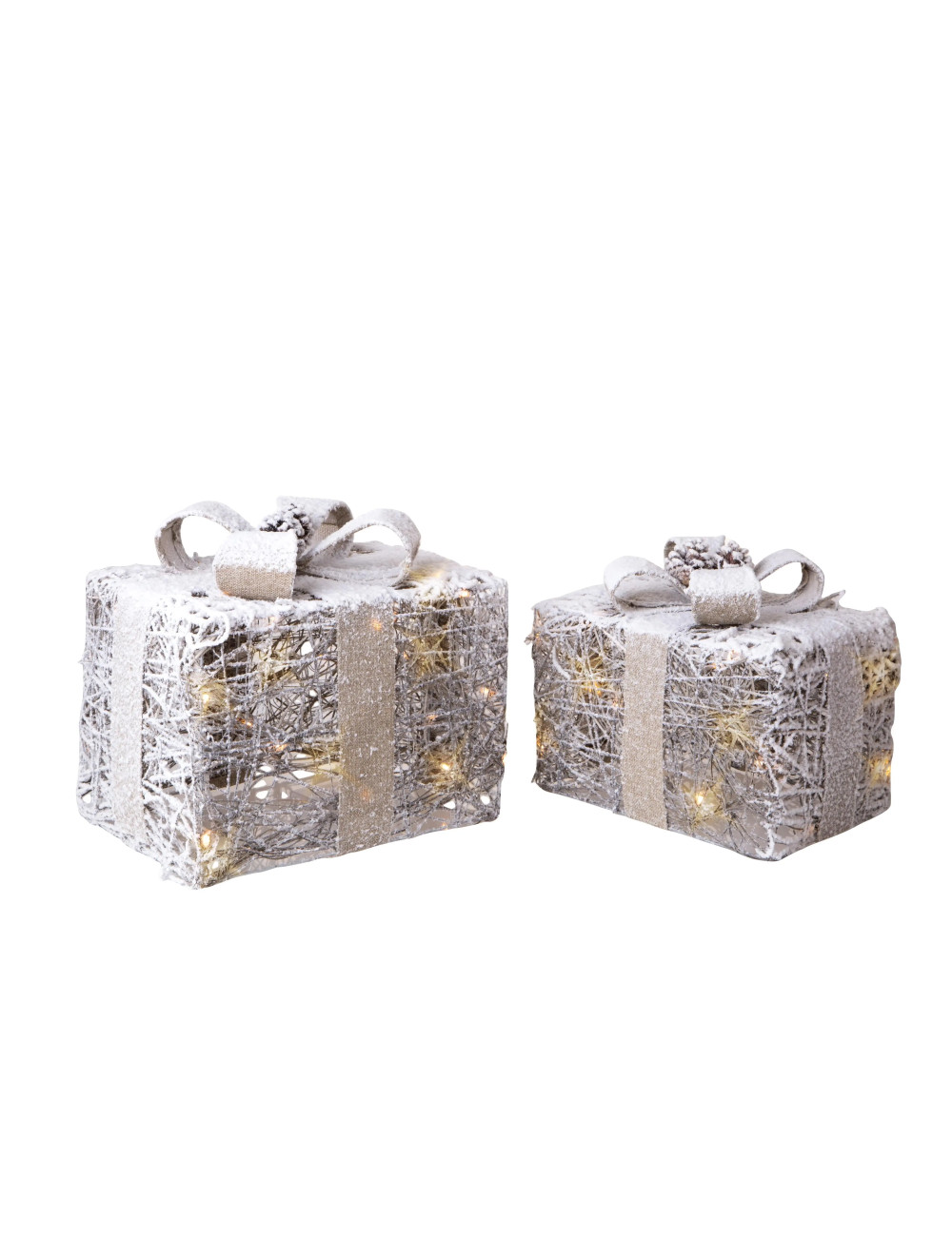 PACCHI DONO NEVE SET 2 PZ C/30 LED | Brandani PACCHI DONO NEVE SET 2 PZ C/30 LED | Brandani