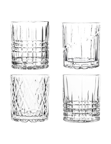 BICCHIERE MULINELLO NEW DECORI ASSORTITI SET 4 PZ VETRO | Brandani