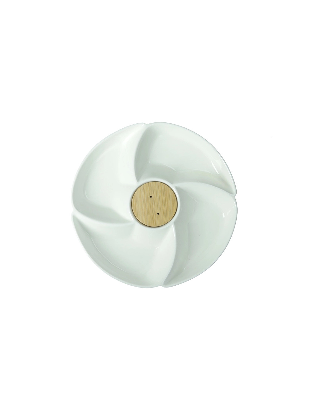 ANTIPASTIERA RONDO PORCELLANA/BAMBOO C/2 FORCH INOX | Brandani ANTIPASTIERA RONDO PORCELLANA/BAMBOO C/2 FORCH INOX | Brandani