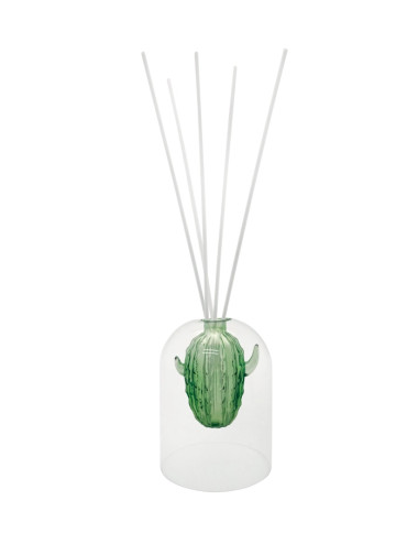 DIFFUSORE DI FRAGRANZA CACTUS GREEN VETRO C/BASTONCINI FIBE | Brandani