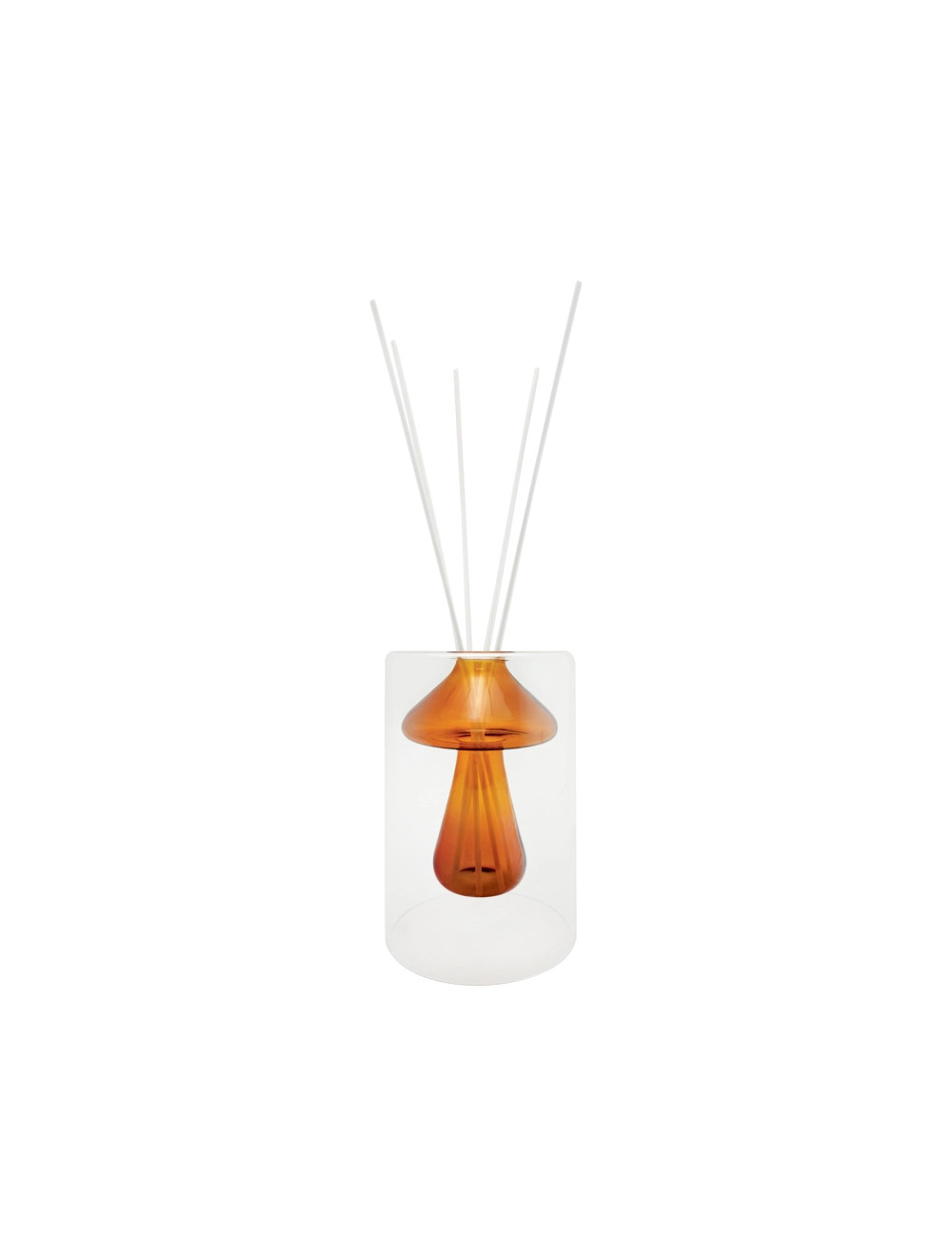 DIFFUSORE DI FRAGRANZA FUNGO ORANGE VETRO C/BASTONCINI FIBE | Brandani DIFFUSORE DI FRAGRANZA FUNGO ORANGE VETRO C/BASTONCINI FIBE | Brandani