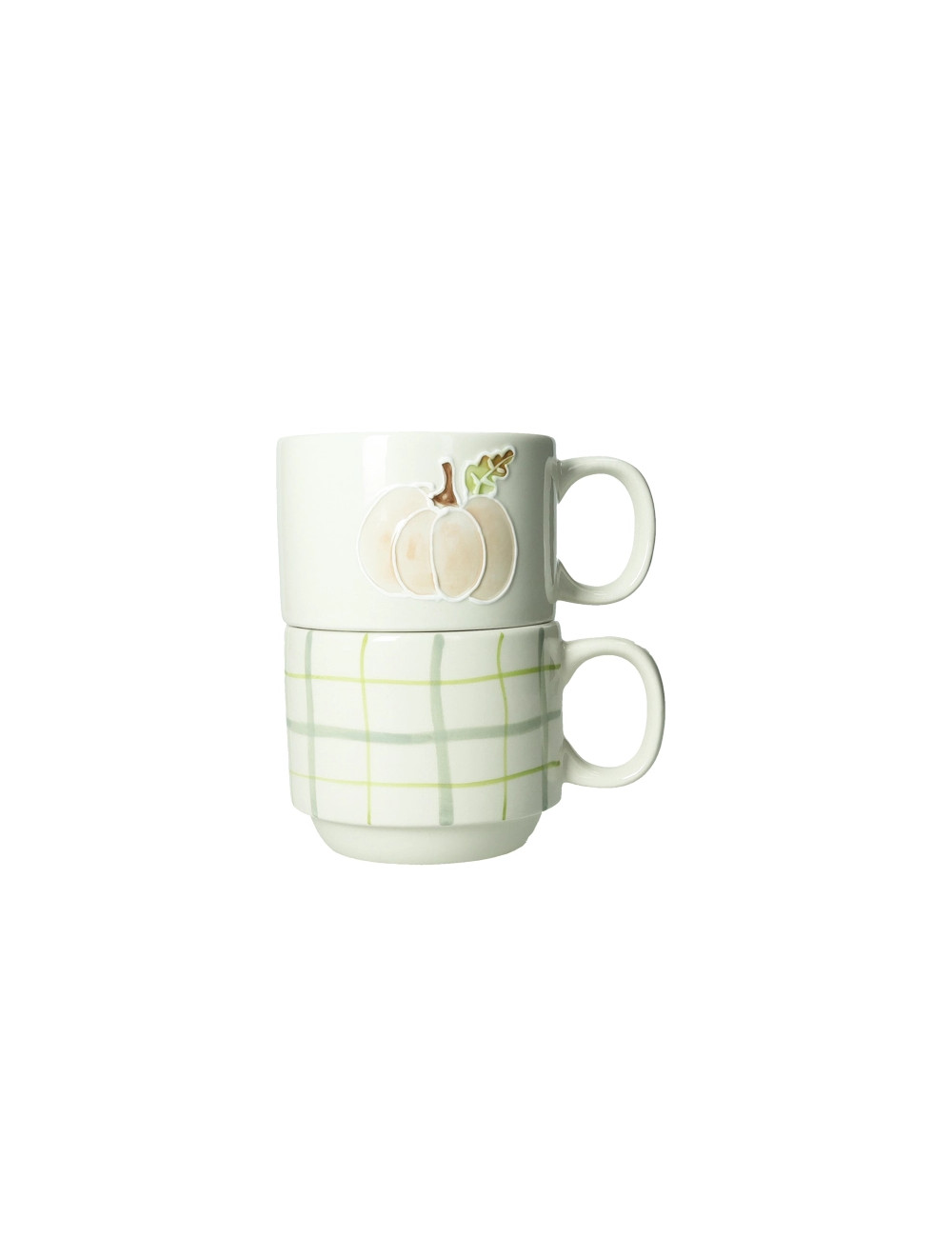TAZZA IMPILABILE ZUCCA E QUADRI SET 2 PZ STONEWARE | Brandani