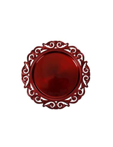 SOTTOPIATTO FREGIO ROSSO SET 4 PZ PP | Brandani