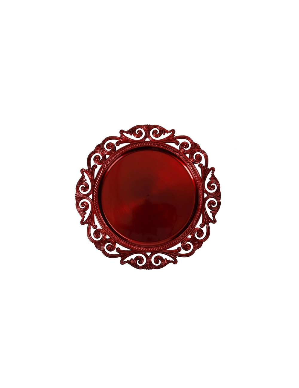 SOTTOPIATTO FREGIO ROSSO SET 4 PZ PP | Brandani