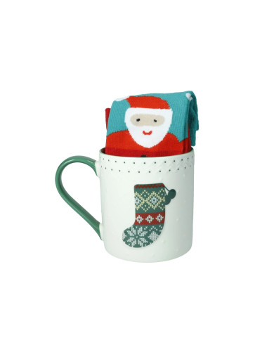 MUG CALZA NEW BONE CHINA C/CALZINI COTONE | Brandani