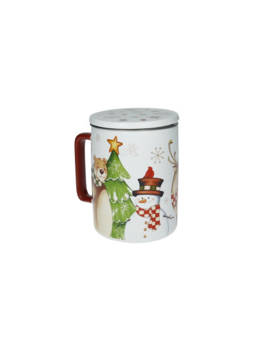 MUG RACCONTI C/TAPPO E FILTRO NEW BONE CHINA/INOX | Brandani