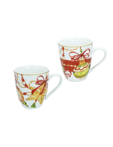 MUG GIOCO DI LUCI SET 2 PZ NEW BONE CHINA | Brandani