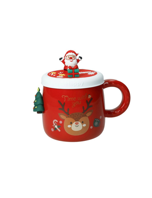 MUG MAGNETE ALBERO DI NATALE NEW BONE CHINA C/TAPPO SILICON | Brandani