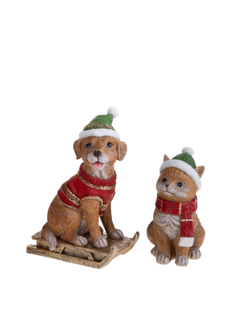 CANE E GATTO SET 2 PZ RESINA | Brandani