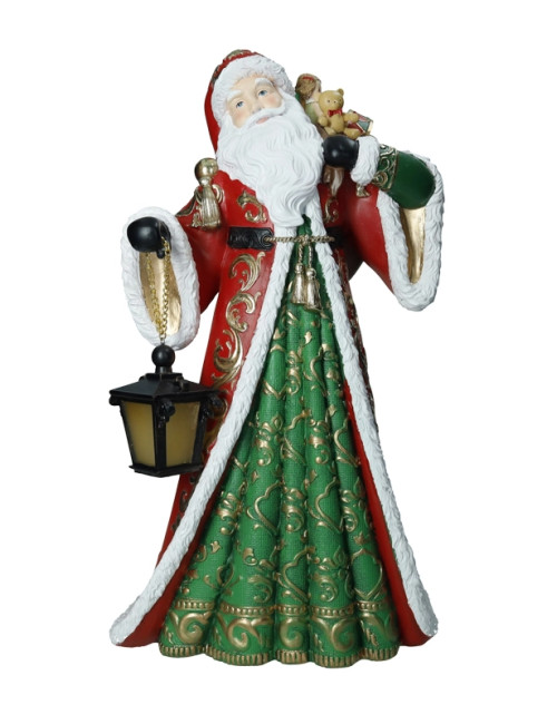 BABBO NATALE CON LANTERNA C/LED RESINA | Brandani