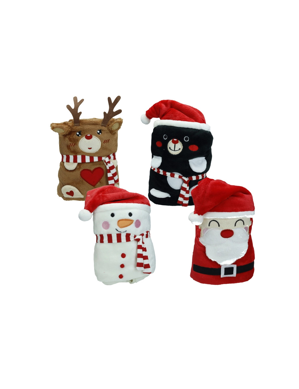 PLAID CALDO NATALE SOGGETTI E COLORI ASSORTITI POLIESTERE | Brandani