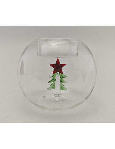 DECORATION C/PORTA TEALIGHT SOGGETTI ASSORTITI VETRO DISP 6 | Brandani