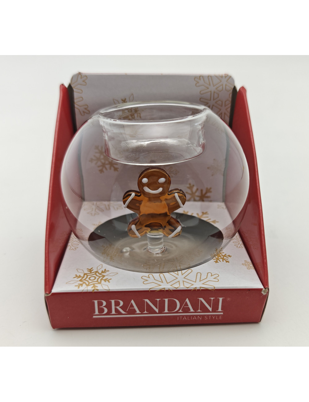 DECORATION C/PORTA TEALIGHT SOGGETTI ASSORTITI VETRO DISP 6 | Brandani