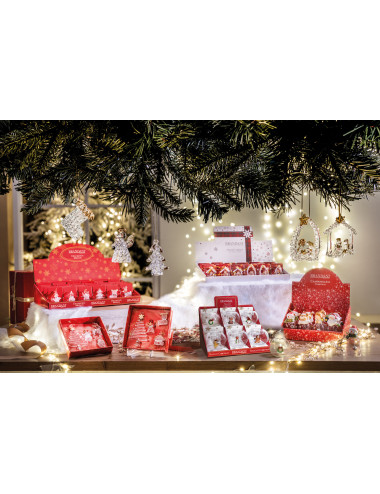 DECORATION C/PORTA TEALIGHT SOGGETTI ASSORTITI VETRO DISP 6 | Brandani