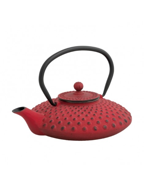 STRAWBERRY TEAPOT CAST IRON WSTAINLESS STEEL FILTER