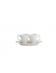 TETE A TETE WTRAY WHITE PERFORATED PORCELAINBAMBOO