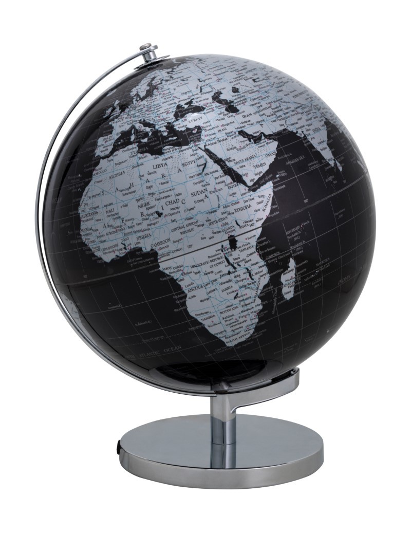 WORLD MAP LAMP BLACKSILVER...