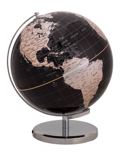 WORLD MAP LAMP BLACKSILVER PPPVCMETAL - on