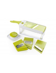 ADJUSTABLE GREEN MANDOLINE ABS WCONTAINER PS AND SS BLADES