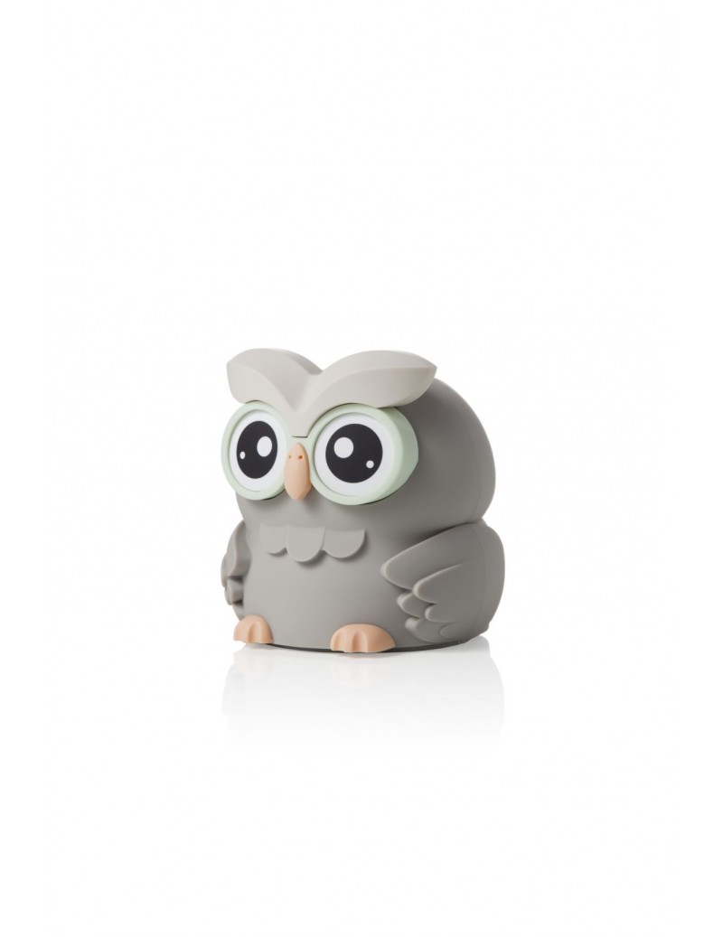 SOFT TOUCH OWL MONEY BOX WCOIN COUNTER SAND ABS