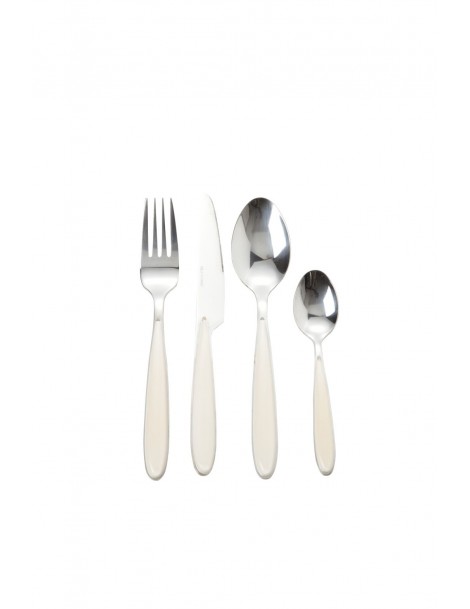 IVORY 16 PC STAINLESS STEEL CUTLERY SET
