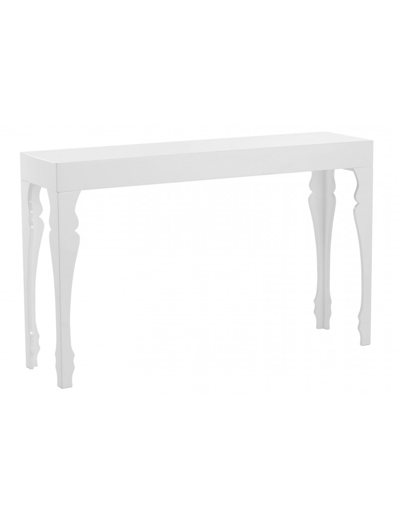 WHITE LACQUERED CONSOLE MDF LARGE