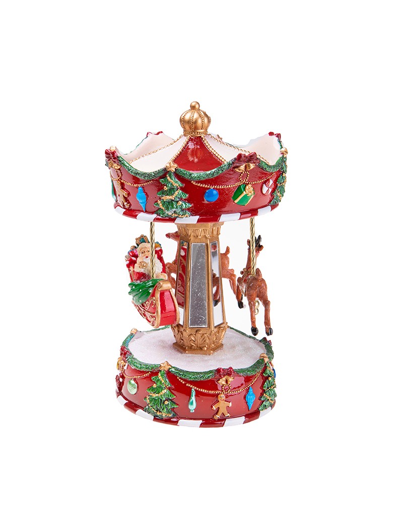 CAROUSEL MUSIC BOX WITH RED...
