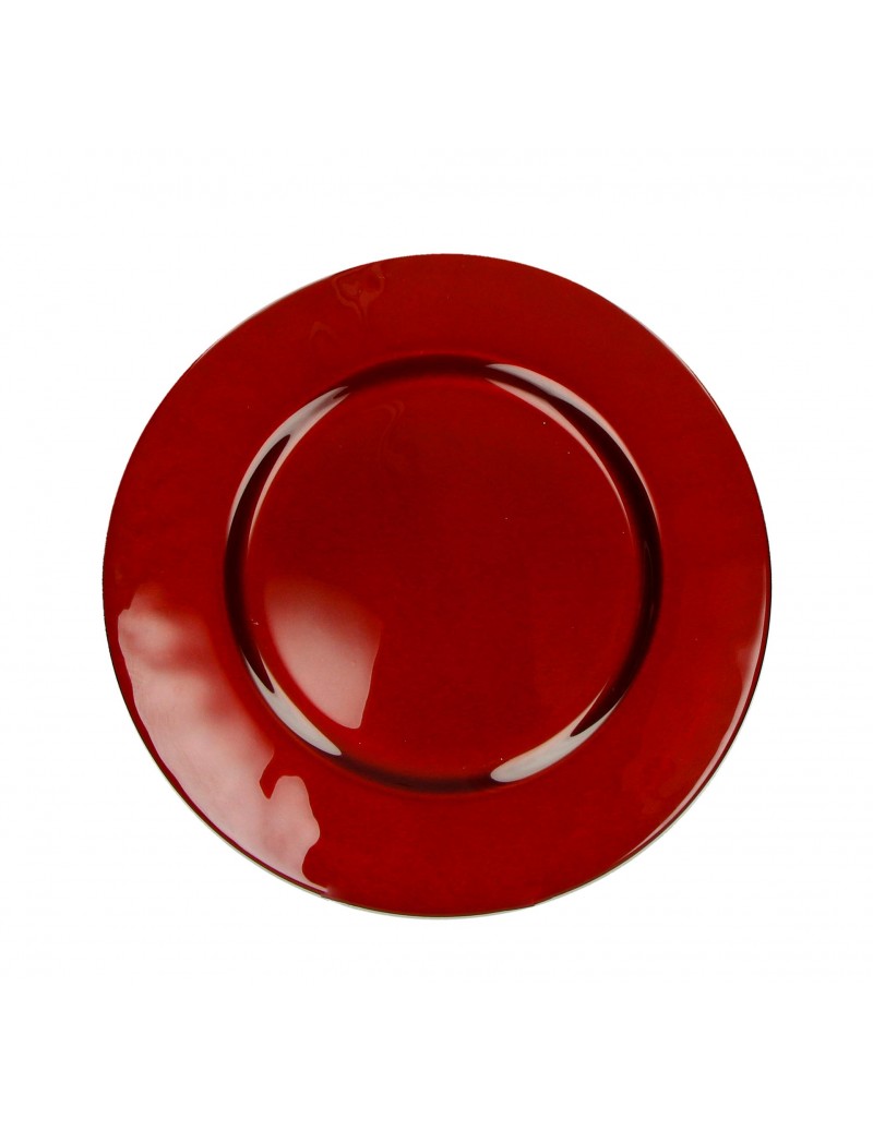 RED GLASS UNDERPLATE