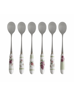 NONNA ROSA 6 PC SET STAINLESS STEEL TEASPOON WITH CERAMIC HANDLE - foto 2