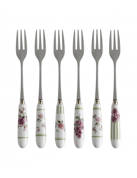 NONNA ROSA 6 PCS SET STAINLESS STEEL FORK WITH CERAMIC HANDLE - foto 2