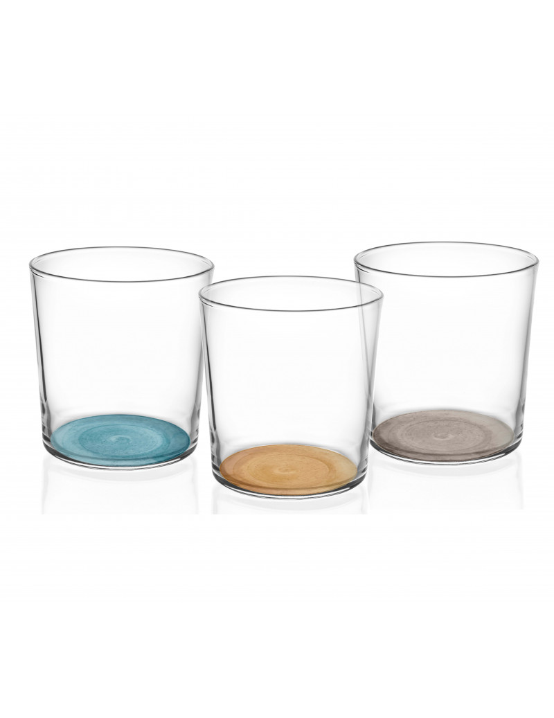 Brandani - Set 6 bicchieri decori assortiti in vetro Linea MEDICEA