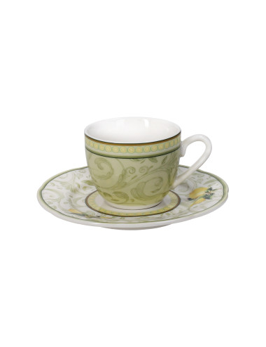 TAZZINA CAFFE' I LIMONI SET 2 PEZZI NEW BONE CHINA | Brandani